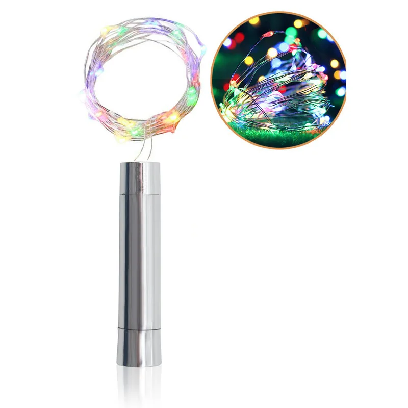 20 светодиодный s гирлянды серебристый светильники в форме винных бутылок Батарея