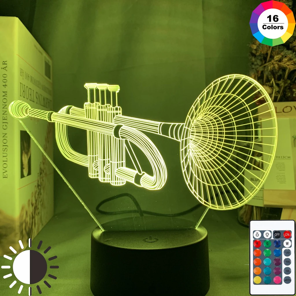 Акриловый 3d иллюзия детский ночник музыкальный инструмент светодиодный