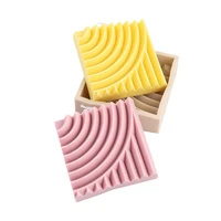 high quality jigsaw candle mould silicone striated bowl candle mold diy rectangular corrugated candle mould decoration