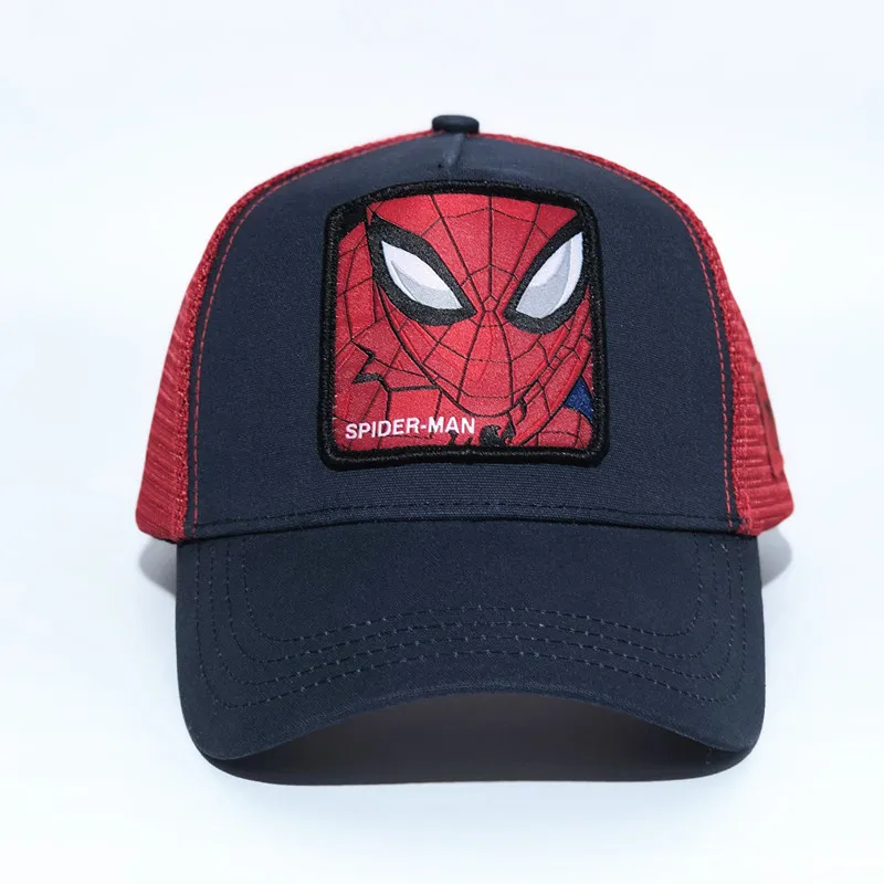 SPIDER MAN Высокое качество Новинка Marvel Железный человек Кепка-тракер в бренд аниме Бейсбол Кепки Для мужчин Для женщин в стиле «хип-хоп» папа шляпа сетчатый Snapback дальнобойщика шапка - Цвет: SPIDER MAN