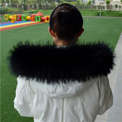 Genuine Real Raccoon Fur Collar Scarves Natural Raccoon fur Shawl Women Parka Coat Hood Trim Collar warm Fashion solid wrap - Цвет: 10