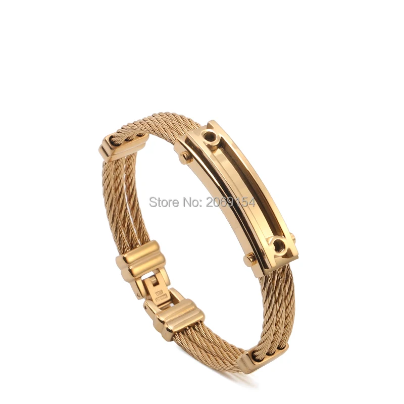 Браслет для мужчин очаровательное ювелирное изделие золотая классическая