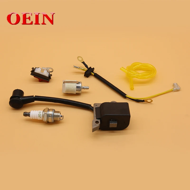

Lgnition Coil For Husqvarna 136137141142 Air Fuel Filter Pipe Hose Gasket Spark Plug Garden Chainsaw Replacement Parts