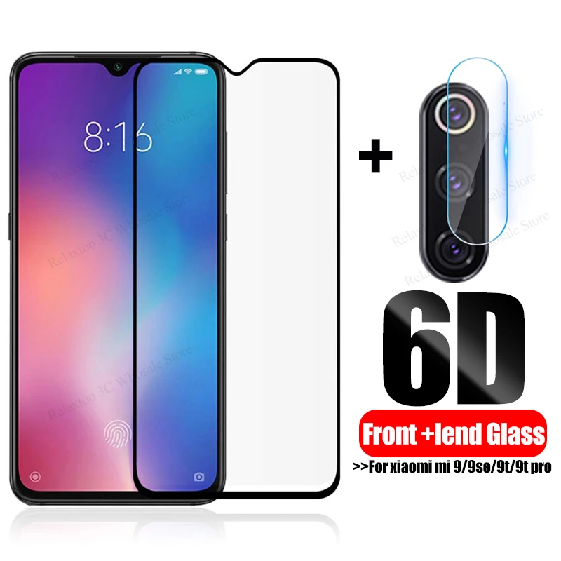 2 в 1 защитная пленка из закаленного стекла для xiaomi mi 9 se 9t pro протектор экрана