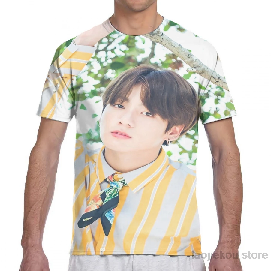 Футболка Jungkook с принтом для мужчин и женщин модный топ коротким рукавом
