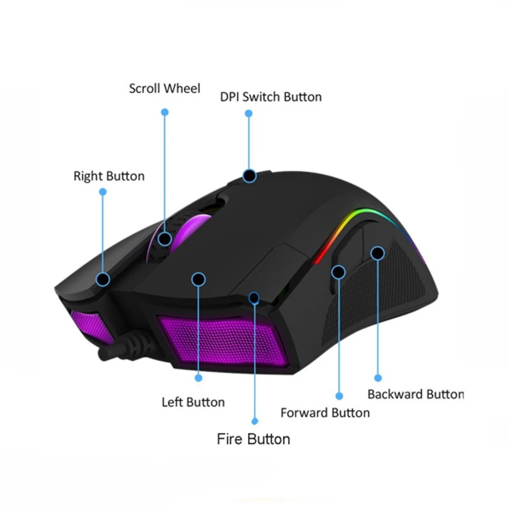 Набор Delux T9 Plus с клавиатурой и мышью M625 проводная мини мышь RGB подсветкой игровая