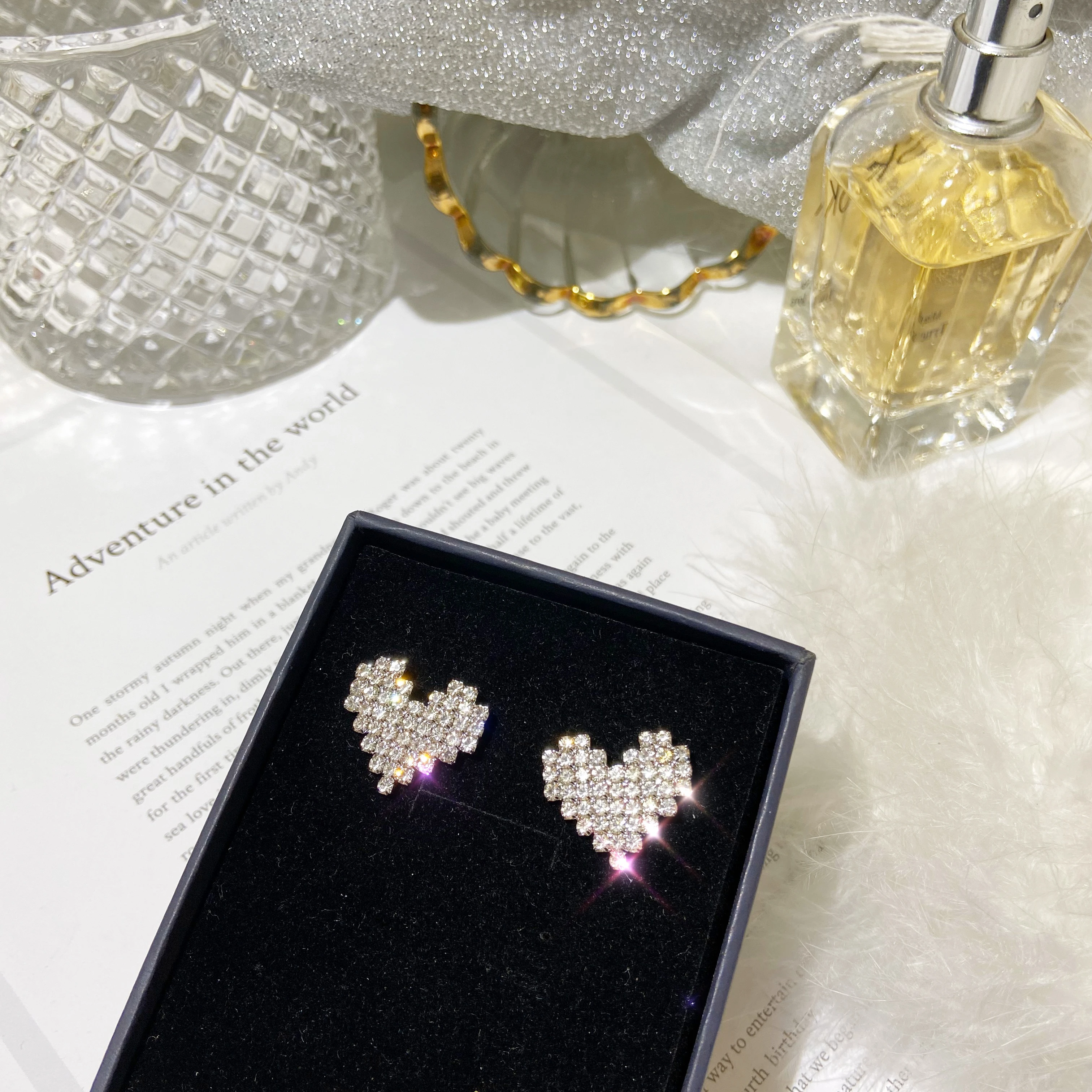 Женские свадебные серьги элегантные с кристаллами модные ювелирные