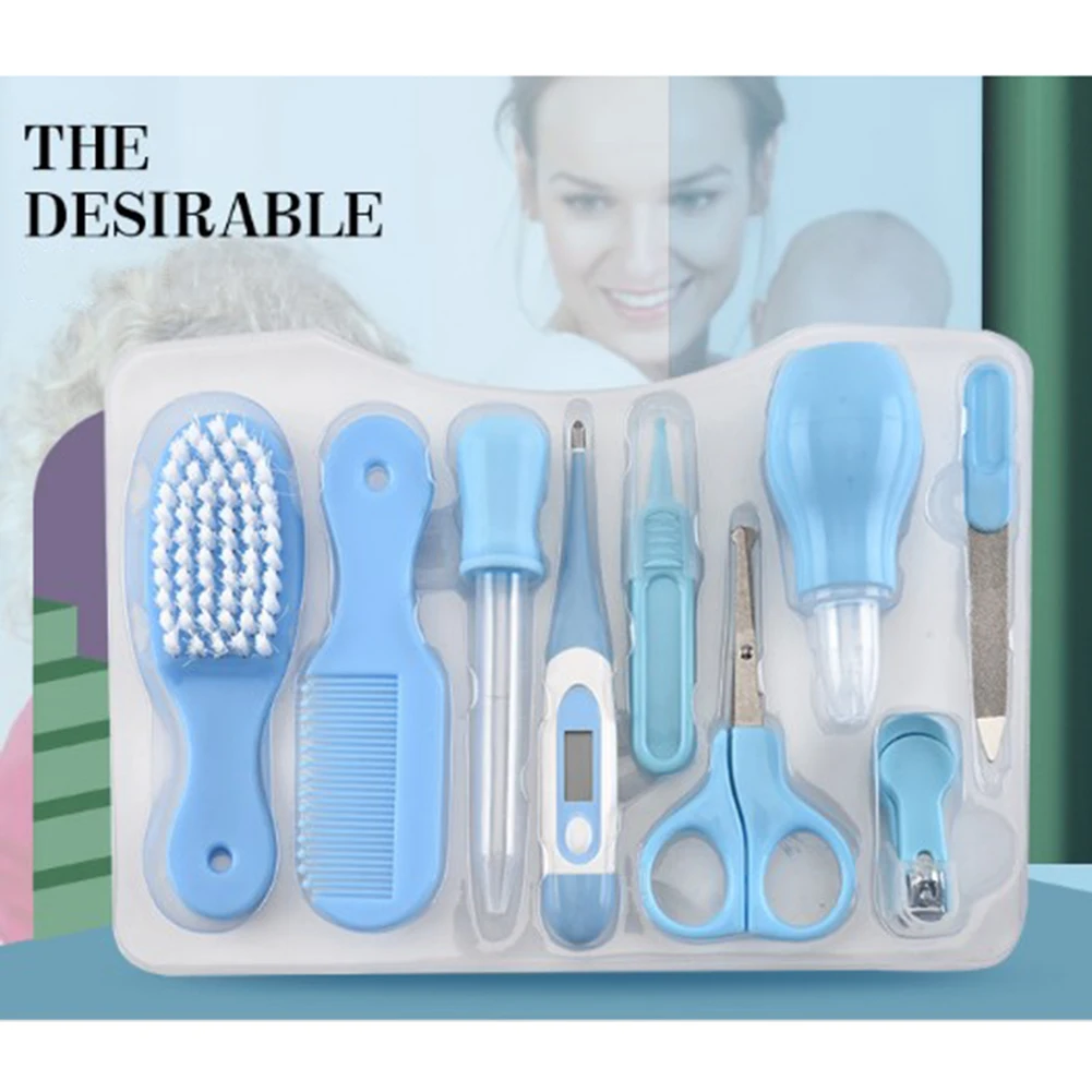 

9pcs Newborn Baby Care Kit Nail Scissors Children Kids Nail Trimmer Manicure Tools Thermometer Comb Safe Nursery Set for Baby