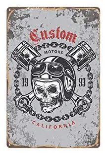 

Retro Motorcycle Custom Motor Bar Cafe Home Oil Station Garage Kitchen Farm Countryside Vintage Retro Tin Signs