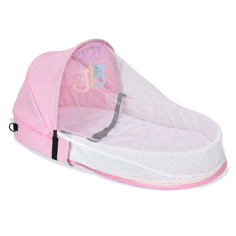 

Portable foldable pressure proof crib middle bed newborn baby isolation bionic traveling crib