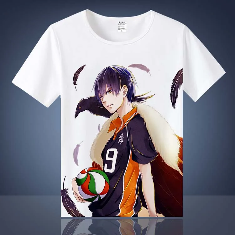 Футболка Haikyuu для мальчиков модная Повседневная рубашка с рисунком аниме
