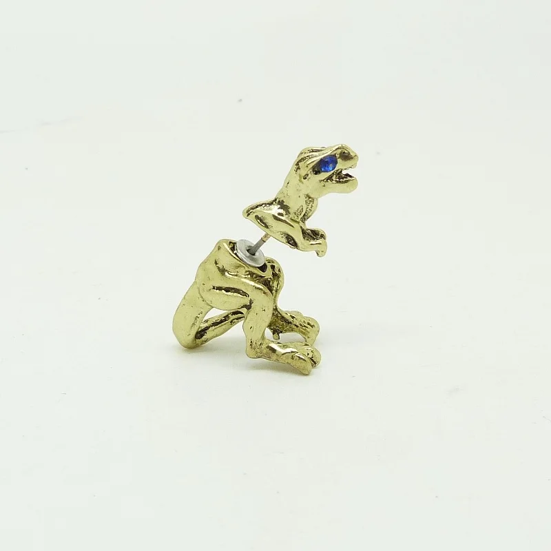 1 шт. готические панк крутые динозавры тираннозавра Рекс Серьги пусеты с 3D