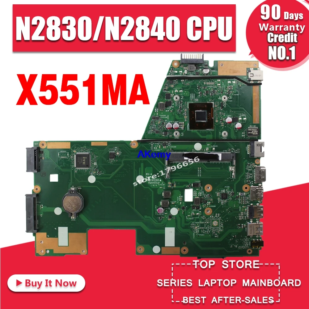 Материнская плата X551MA N2830/N2840 процессор для ASUS F551MA X551MA R512MA материнская плата для ноутбука X551MA материнская плата X551MA тест материнской платы ОК