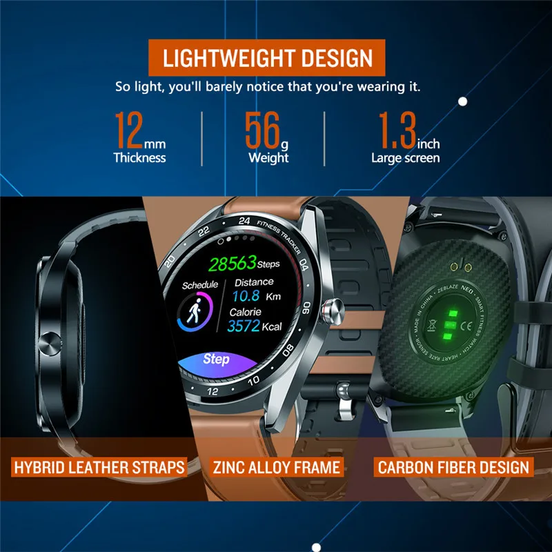 Zeblaze NEO Series цветные умные часы с сенсорным дисплеем для измерения артериального