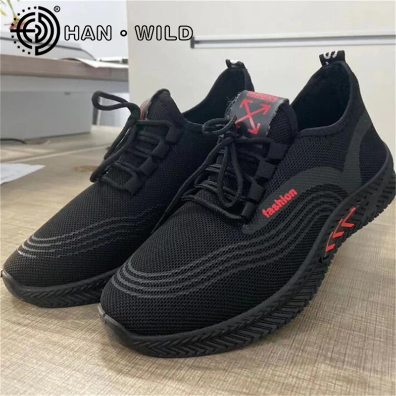 Кроссовки мужские легкие из сетчатого материала Вулканизированная подошва на