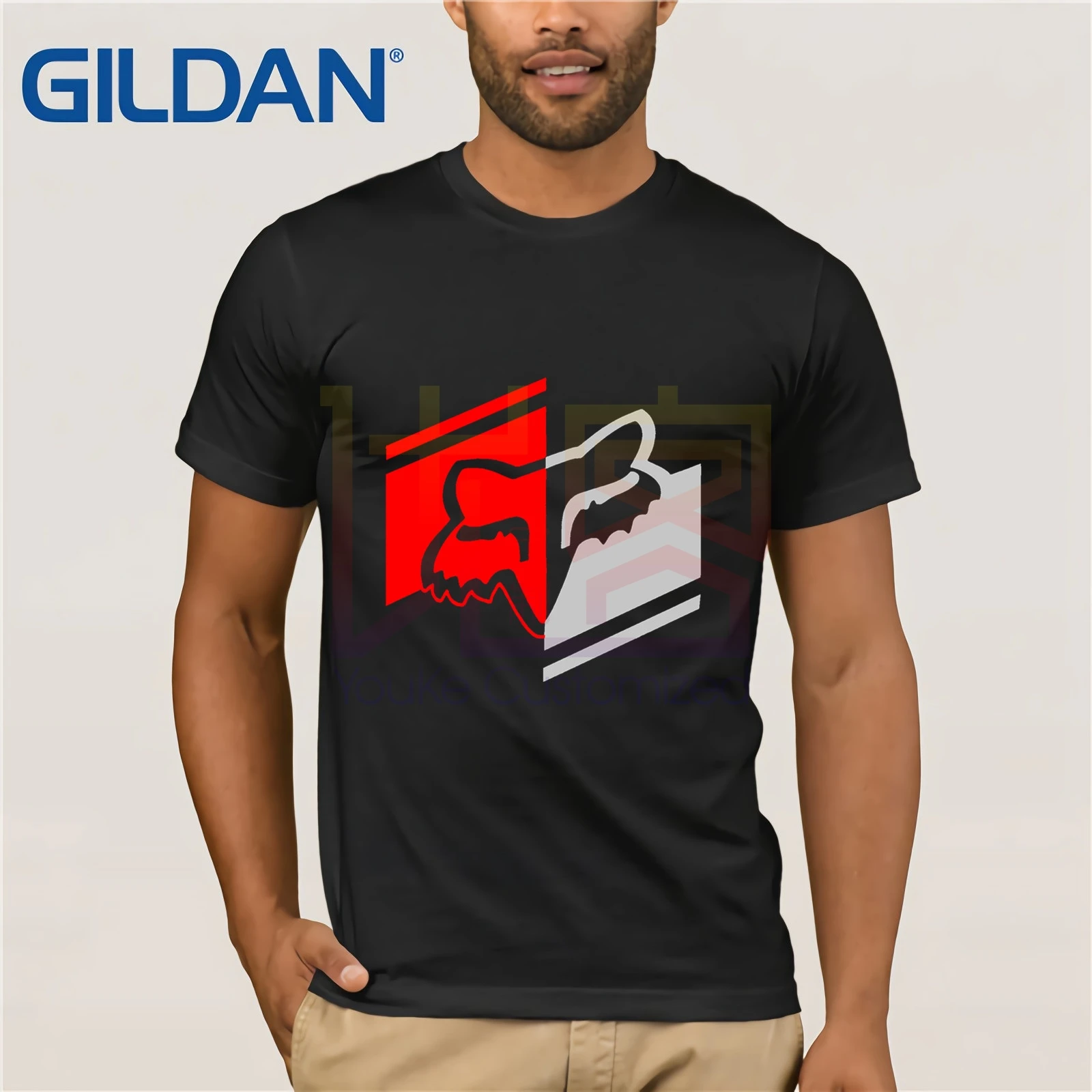 Мужская черная футболка с логотипом Fox Racinger Черная всех размеров s 2019 модная