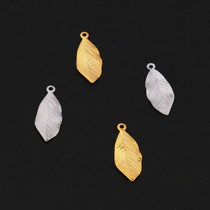 

Подвеска в форме листьев из нержавеющей стали, 20 шт.