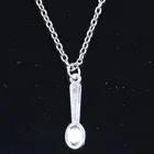 20 шт., новинка, модное ожерелье 24 мм, кухонная ложка, серебряные подвески, короткие, длинные, для женщин, мужчин, ожерелье, подарок, ювелирное изделие, колье