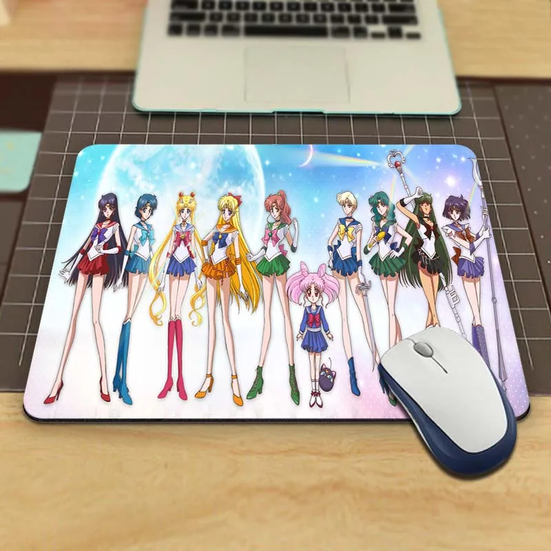 Распродажа! Популярные 1 шт. коврик для мыши Sailor Moon, коврик для игровой пк, противоскользящий мышь, коврик для оптики/мышь с трекболом - Цвет: 18x22cm