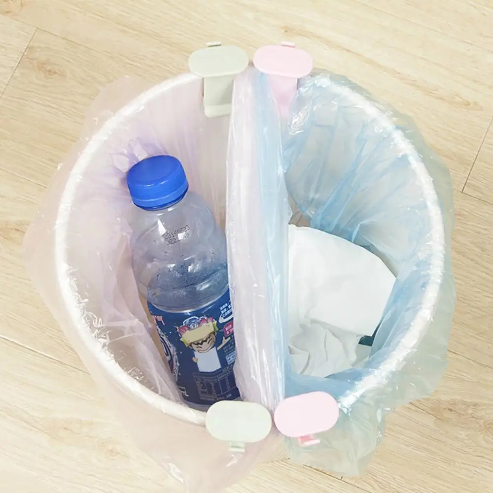 2 шт. домашний мусорный контейнер мешок фиксированный зажим держатель фиксатор