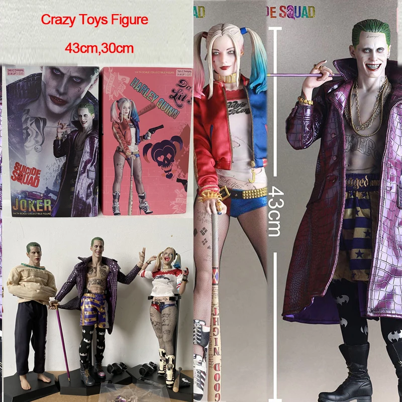 

Crazy Toys Figure Joker Harley Quinn Action Figure 1/6 1/4 Team Of Prototyping Model Toy Gift