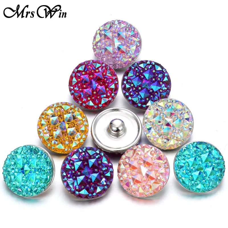 10 шт./лот случайно смешанные блестящие полимерные кнопки ювелирные изделия