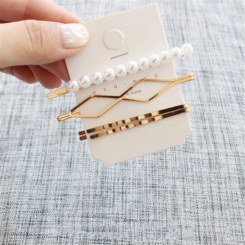 3 шт./компл. жемчужные металлические женские заколки для волос заколка шпилька