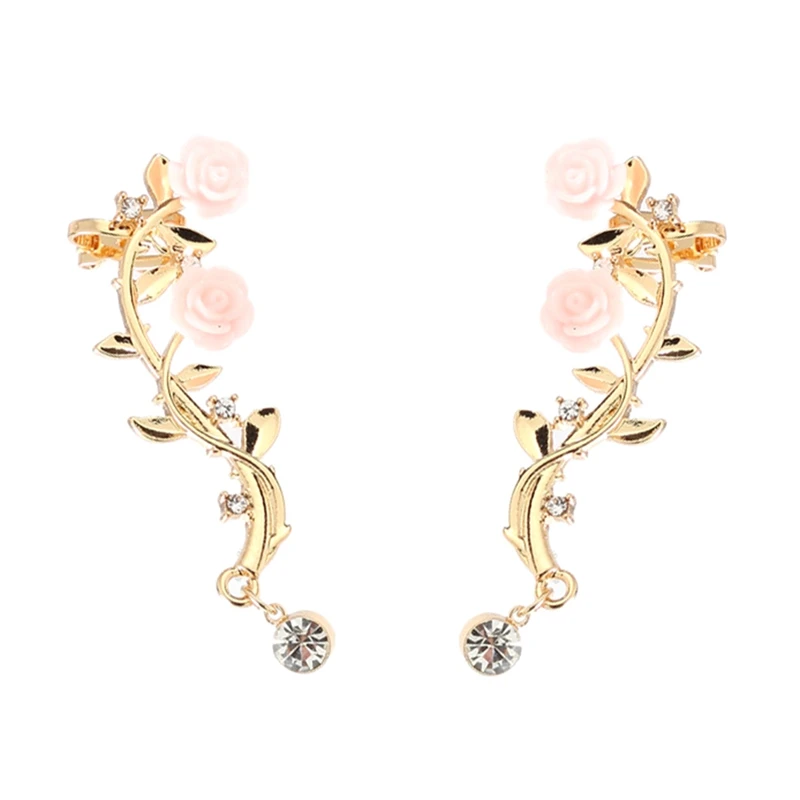 1 пара ретро клипсы для ушей с розочкой женские индивидуальные антиаллергенные