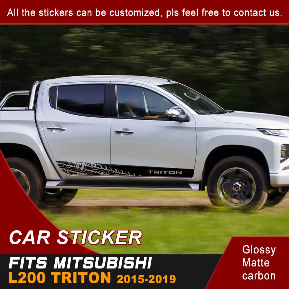 2 шт. виниловые наклейки для mitsubishi l200 triton 2012 2019|Наклейки на автомобиль| |