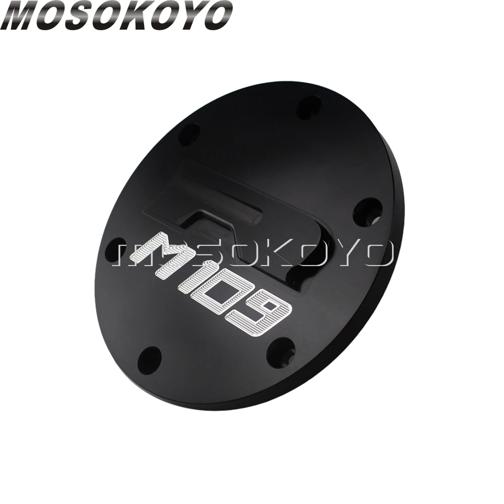 Хромированная 3D Выгравированная Дерби крышка двигателя статора для Suzuki Boulevard M109R 2006-2013 - Цвет: Black