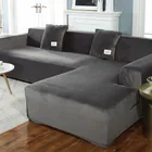 Бархатный плюшевый L-образный чехол для дивана, эластичный Чехол для мебели в гостиную, чехол для шезлонг, угловой диван