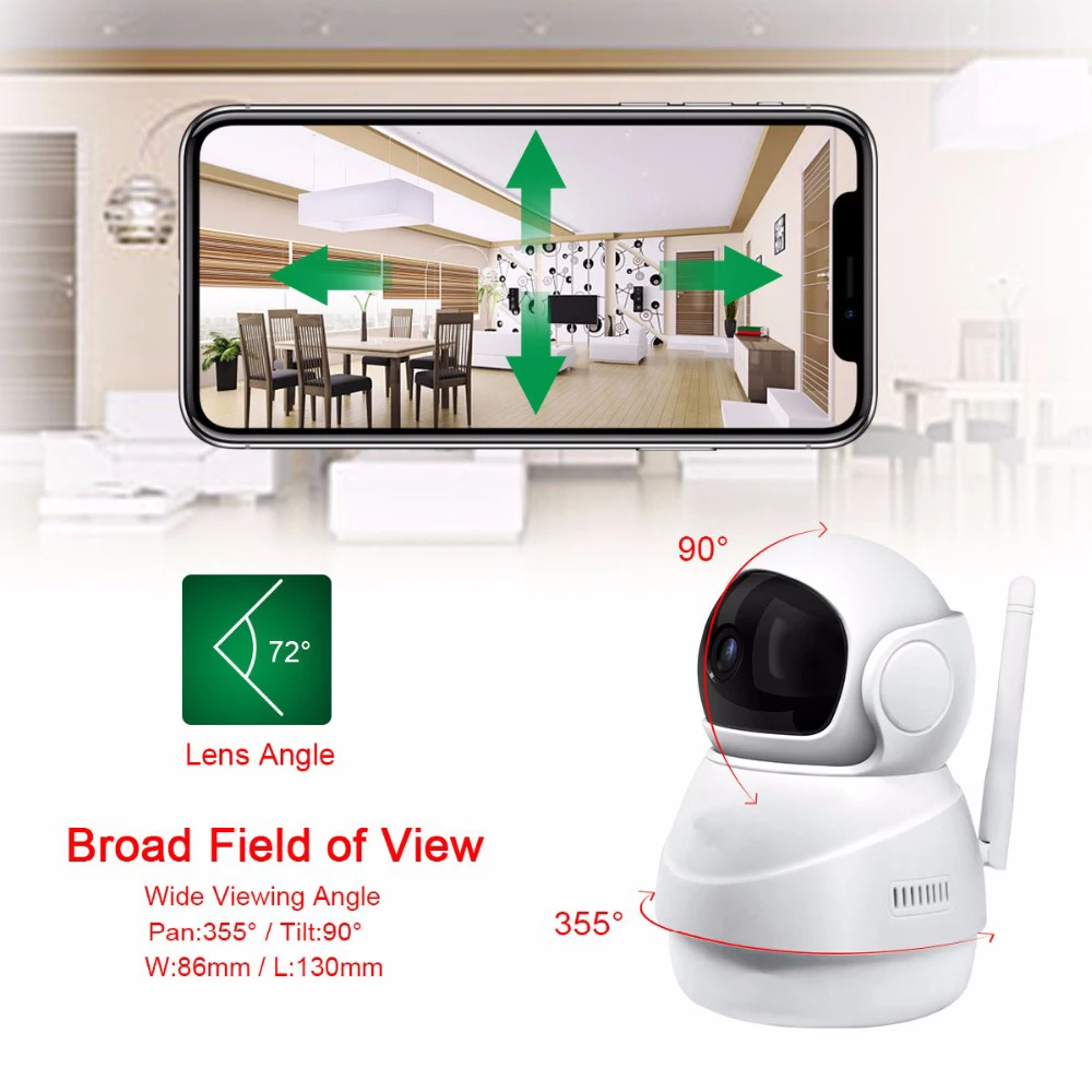 WiFi Беспроводная IP 1080P HD CCTV с функцией ночного видения интеллектуальная камера