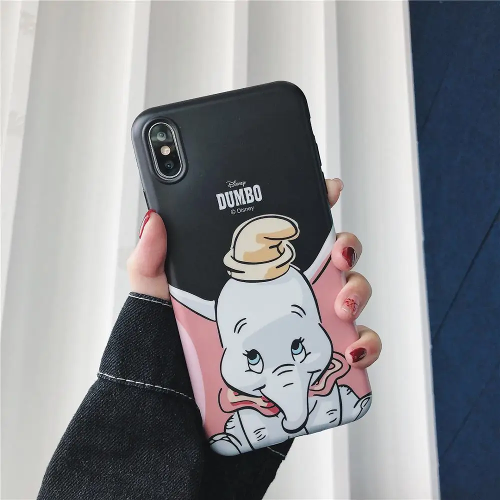 Милый простой мультфильм волна точка Dumbo IMD для iphone 6 6S 7 7plus 8 8Plus iphone X XR MAX чехол для телефона