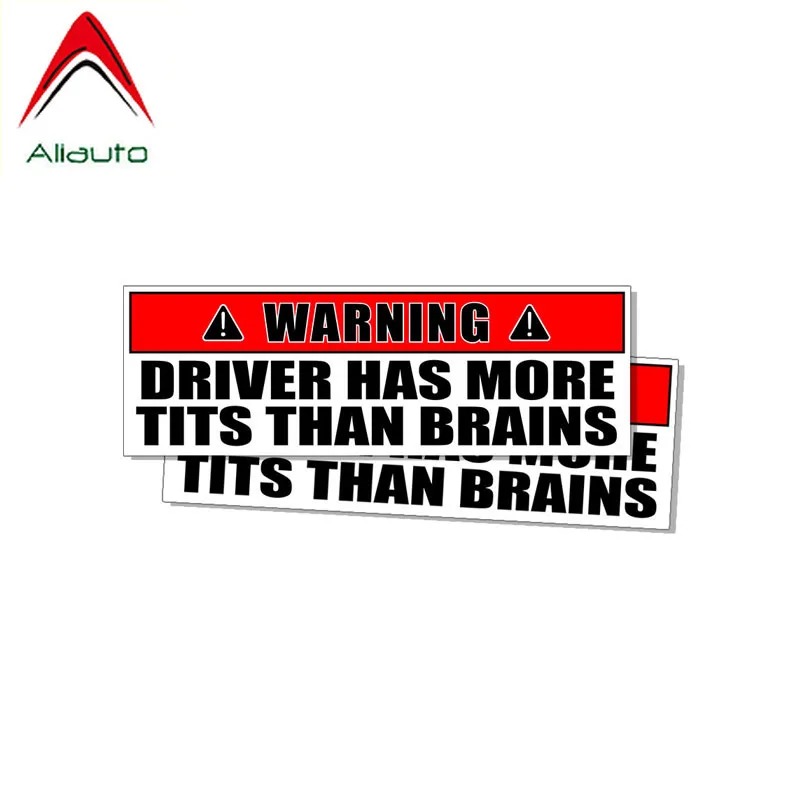 Забавные автомобильные наклейки Aliauto 2 X у водителя больше груди чем мозги