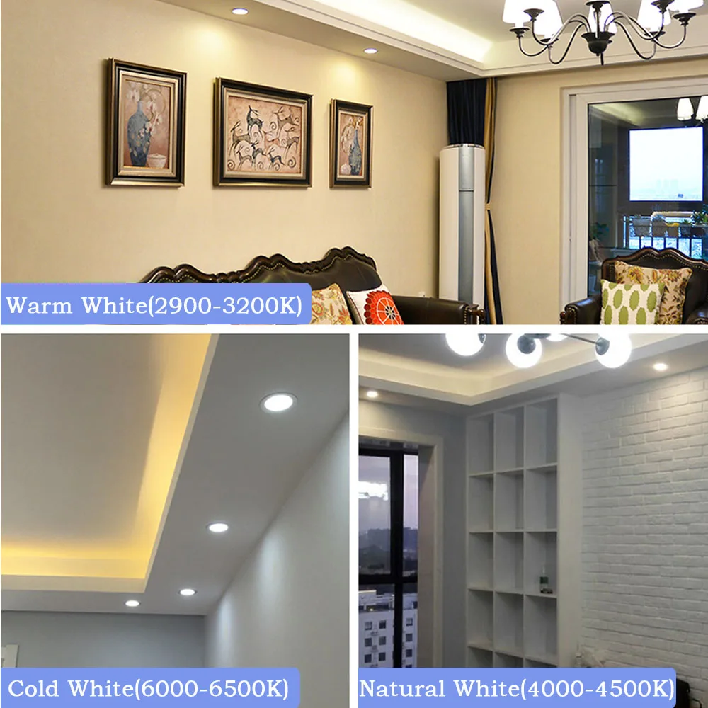 

Ultra Bright Round LED Downlight 3W 5W 7W 9W 12W 15W 18W Aluminum AC110V 220V LED Down Light Ceiling Recessed Spot Light