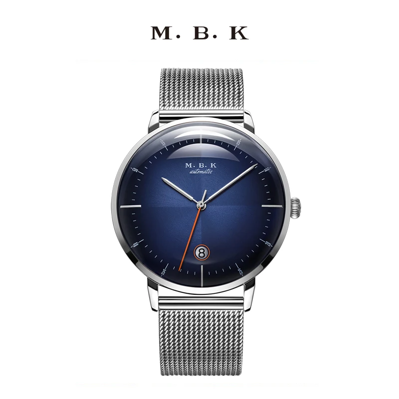 Dark Blue Dial Relogio Masculino m.b. K брендовые роскошные механические часы для мужчин с 3D изогнутым сапфировым кристаллом циферблат Автоматические наручные часы для мужчин Saat - Цвет: Dark Blue Dial