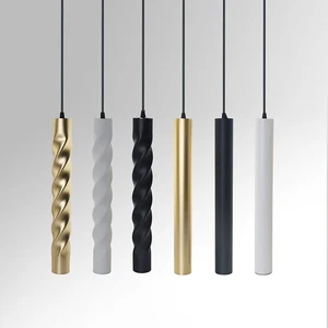 Диммируемый светодиодный современный подвесной светильник COB цилиндрический алюминиевый металлический домашний 12 Вт подвесной светильник для столовойгостиной бара кафе прямой светильник