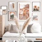 Эгейское Санторини, морской город Подсолнух, настенное искусство, холст, живопись, скандинавские постеры и принты, настенные картинки для декора гостиной