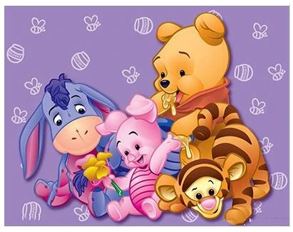 

Cartoon Animal No Frame Painting Pink Pig Pooh Bear Leopard Poster Disney Canvas Picture Wall Art Decor Home Bedroom HD Prints