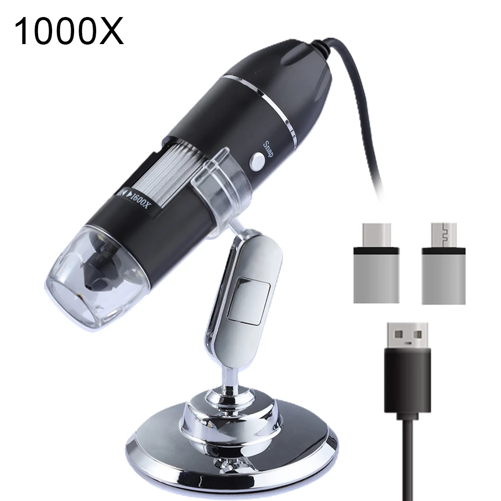 Цифровой USB микроскоп регулируемый электронный с увеличением 1600x8