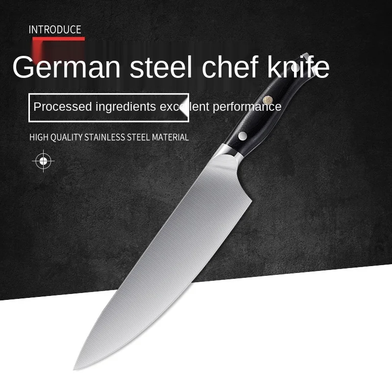 

Кухонный 8-дюймовый Западный шеф-нож из нержавеющей стали, палочка с ножом G10, шеф-повар с ножом для резки мяса, кухонный нож