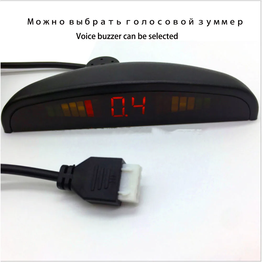 

Car Parking Sensor Kit With 4 Sensors Led Display Detector Security Alert System Accessories Voice Reverse Backup Radar Monitor