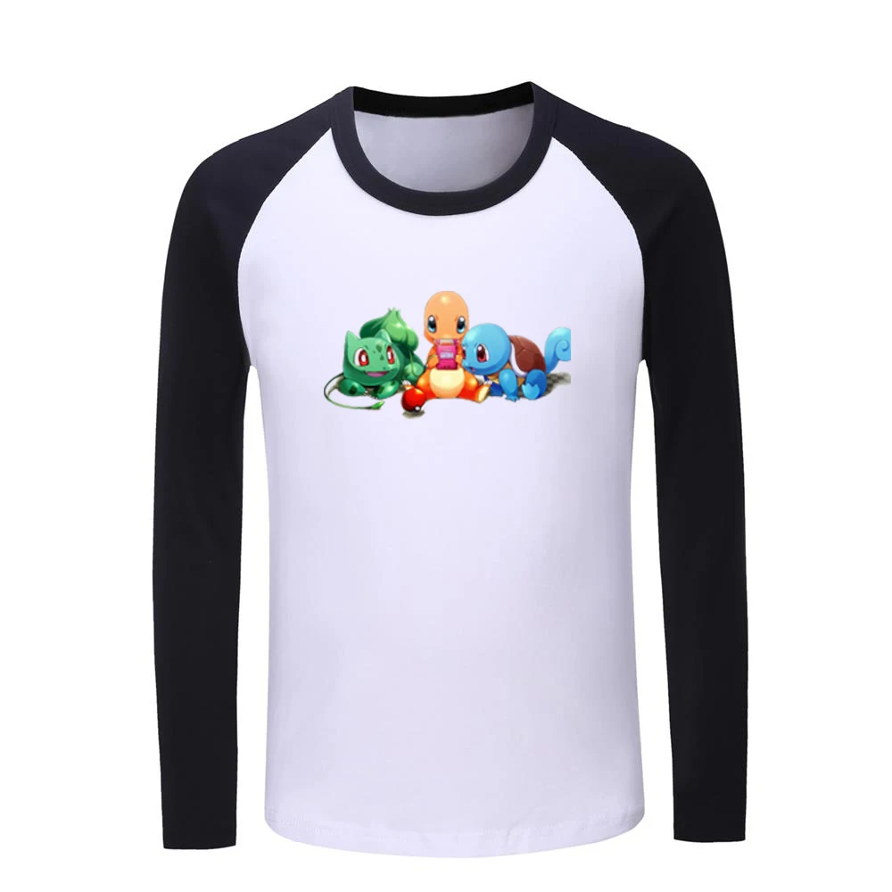 Милые детские футболки с рисунком Pokemon Charmander Bulbasaur покебол Сквиртл Детские