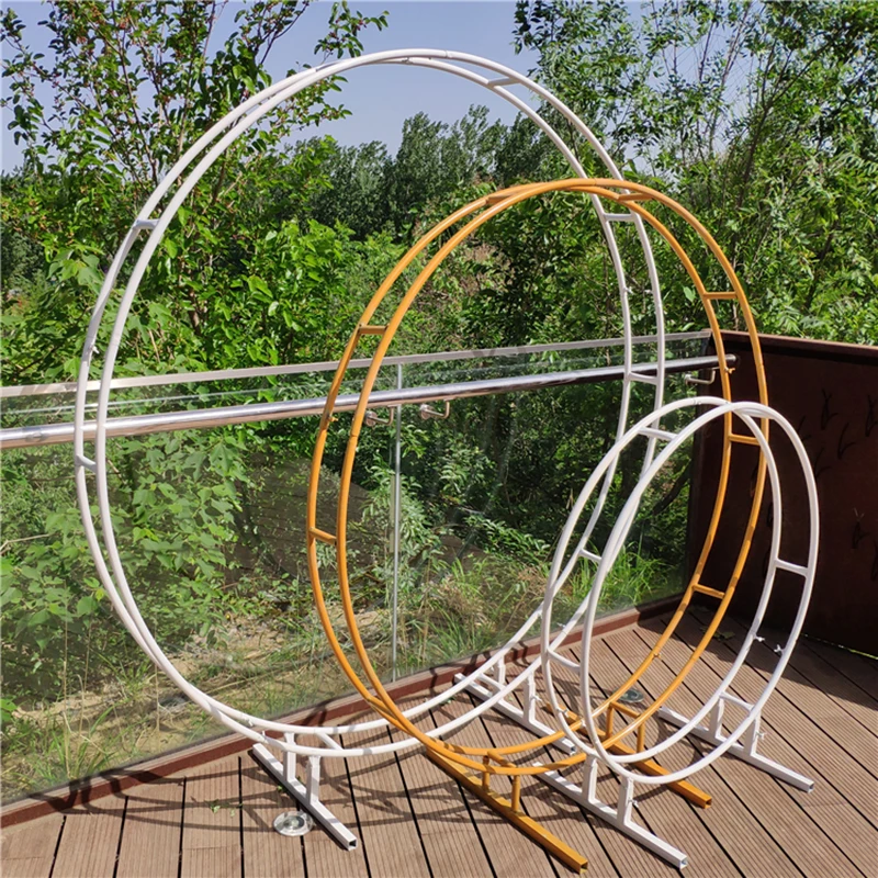 

Двойной круг Свадьба Арка металлический цветок Шары Арка круглая вечерние Декорация