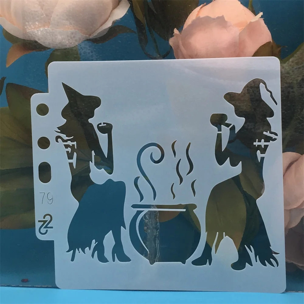 14*13 см Питьевая ведьма DIY трафареты раскраска для скрапбукинга тиснение