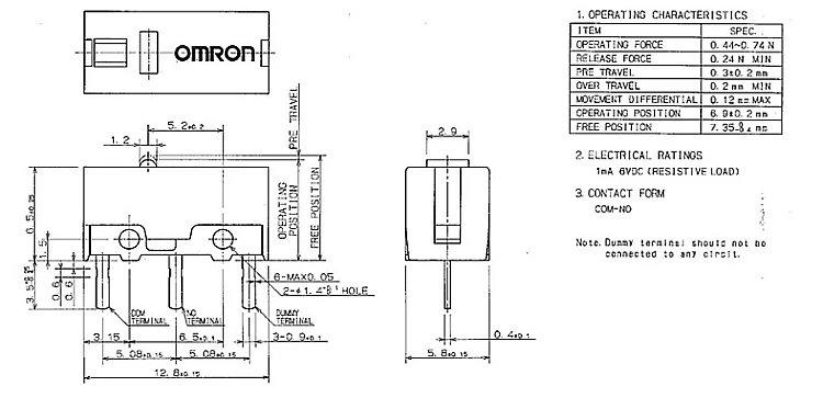 Бесплатная доставка 100шт / серия 100% новый OMRON мышь микропереключатель D2FC-F-7N 20M OF