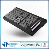 66keys cheap usb wired kb66 programmable keyboard with magentic card reader option for pos machine kb66
