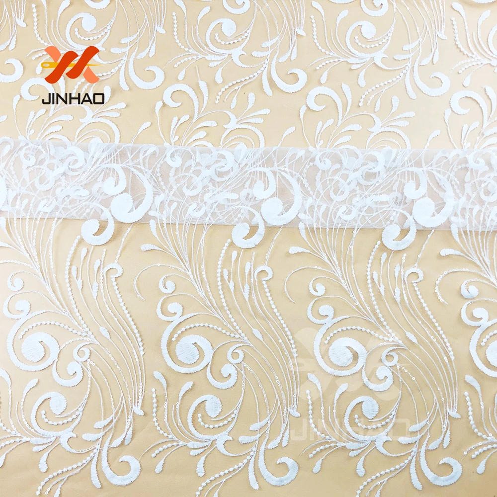 Вышитое маслом кружево молочный шелк свадебная ткань мягкая сетка аппликация