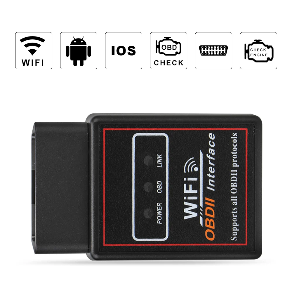 ELM 327 V2.1 OBD2 считыватель кодов WIFI ELM327 автомобильный OBDII сканер диагностический