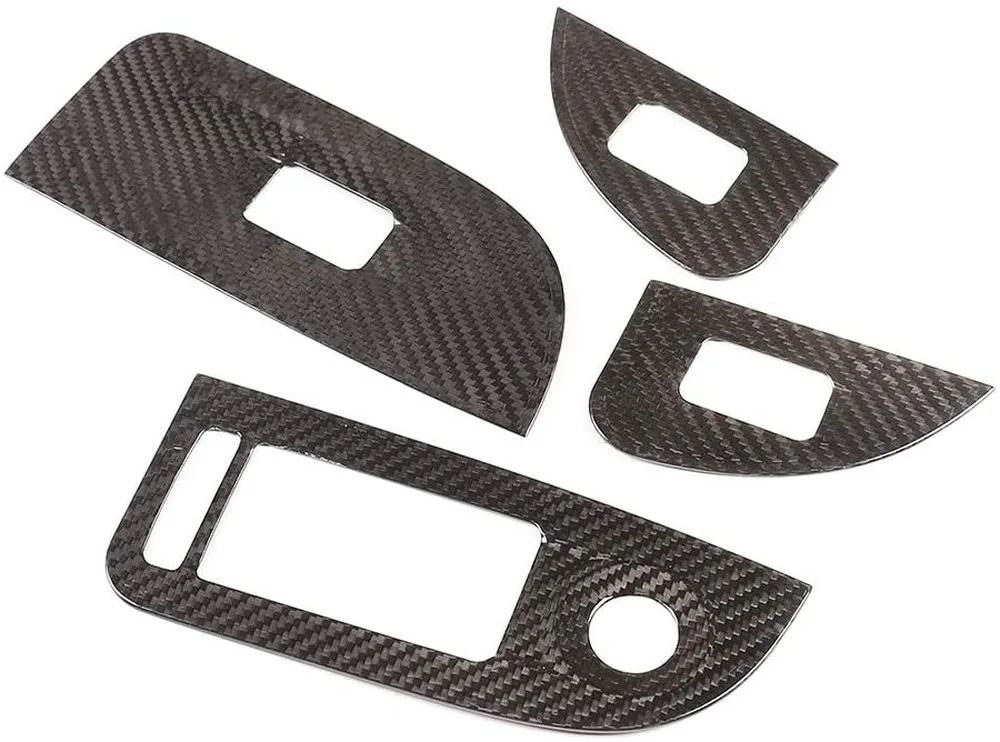 Стильные наклейки из углеродного волокна для кнопки переключения